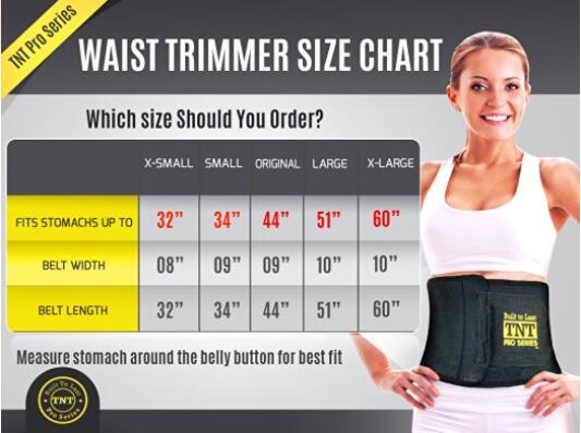 TNT Pro Series Waist Trimmer Weight Loss Sweat Belt Premium Ab Wrap and Waist Trainer