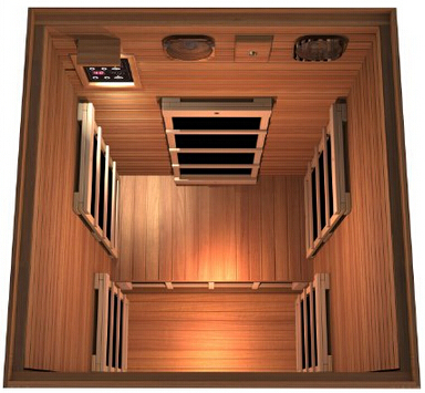 JNH Lifestyles Freedom 1 Person Canadian Western Red Cedar Wood Far Infrared Sauna 6 Carbon