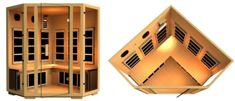 JNH Lifestyles Joyous Corner Far Infrared Sauna 8 Carbon Fiber Heaters 5 Year Warranty